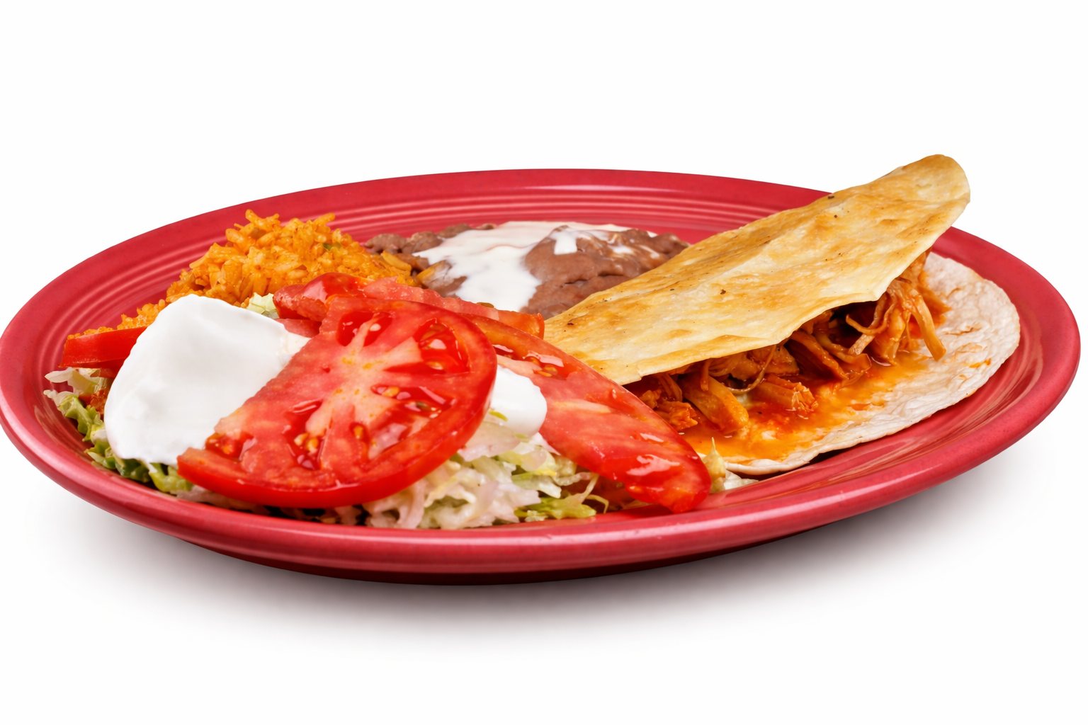 Chicken quesadilla plate